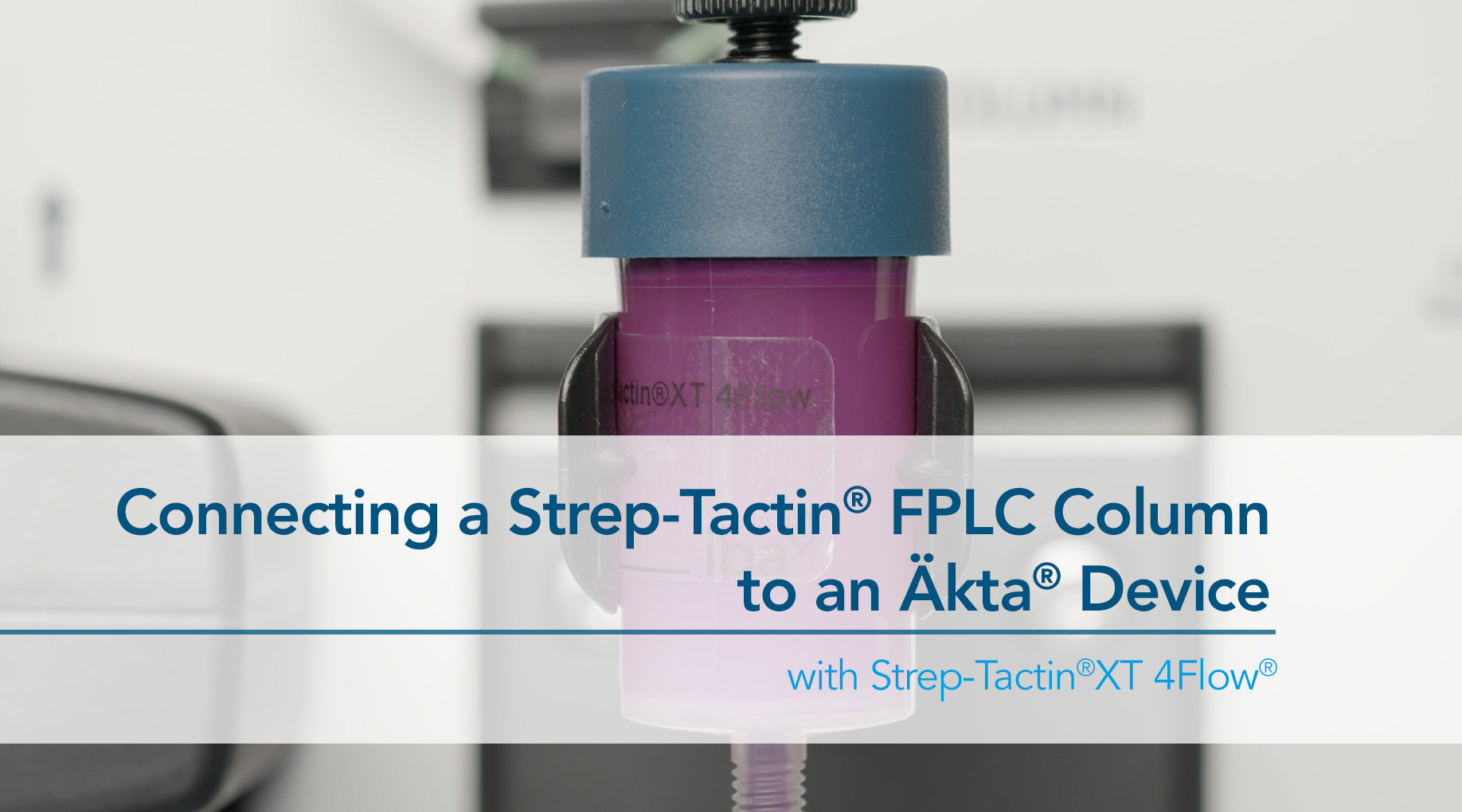 Thumbnail for connecting fplc column to an akta device video Thumbnail for connecting fplc column to an akta device video